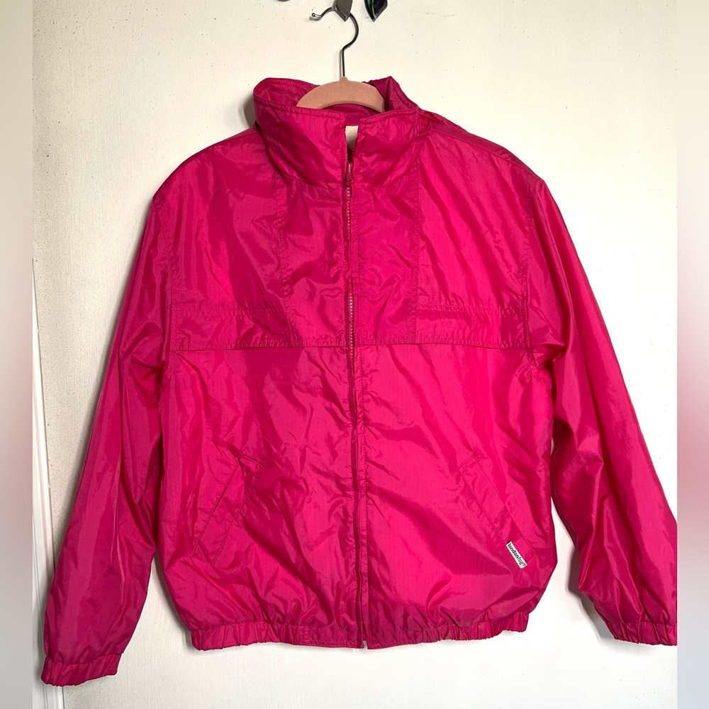 Vintage London Fog Pink Windbreaker Jacket with Hood 14/16